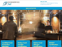 Tablet Screenshot of foodservicesafe.com